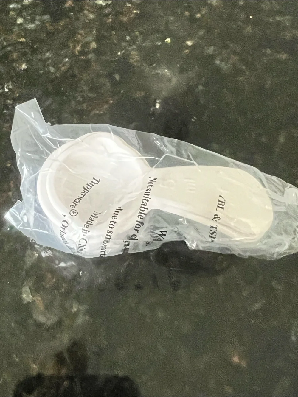 Vintage Tupperware White Plastic Mini Measuring Cup Set